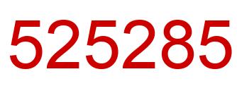 Number 525285 red image