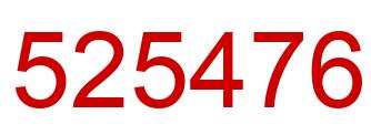 Number 525476 red image