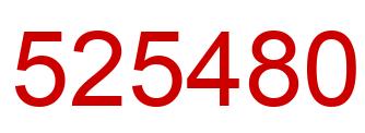Number 525480 red image