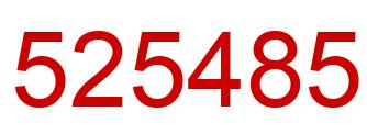 Number 525485 red image