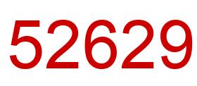 Number 52629 red image