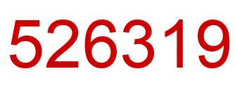 Number 526319 red image