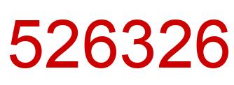Número 526326 imagen rojo