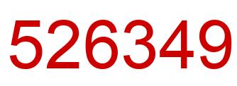 Number 526349 red image