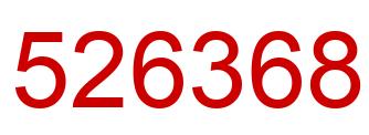 Número 526368 imagen rojo