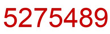 Number 5275489 red image