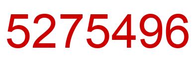 Número 5275496 imagen rojo