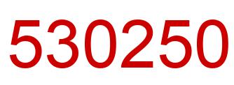Número 530250 imagen rojo