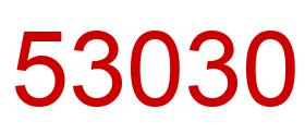 Number 53030 red image