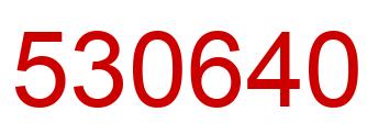 Number 530640 red image