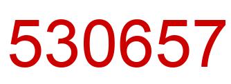 Number 530657 red image