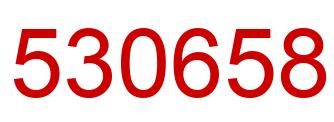 Number 530658 red image
