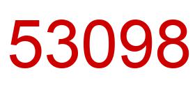 Number 53098 red image