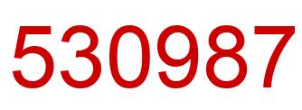 Number 530987 red image