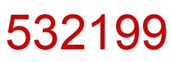 Number 532199 red image