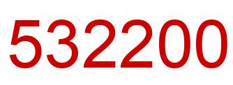 Number 532200 red image