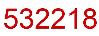 Number 532218 red image
