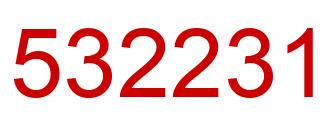 Number 532231 red image