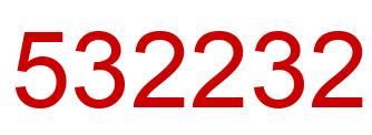 Number 532232 red image