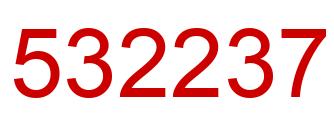 Number 532237 red image