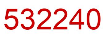 Number 532240 red image