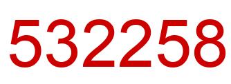 Number 532258 red image
