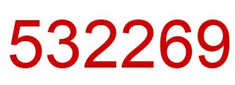 Number 532269 red image