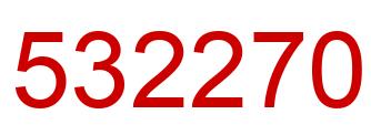 Number 532270 red image