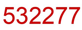 Number 532277 red image