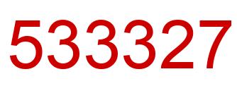 Número 533327 imagen rojo