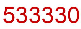 Número 533330 imagen rojo