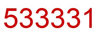 Número 533331 imagen rojo