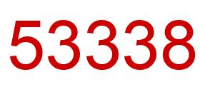 Number 53338 red image