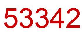 Number 53342 red image
