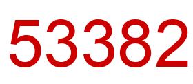 Number 53382 red image