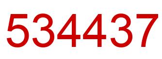 Number 534437 red image