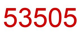 Number 53505 red image