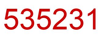 Number 535231 red image