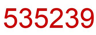 Number 535239 red image