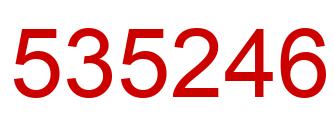 Number 535246 red image