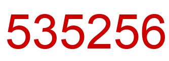 Number 535256 red image