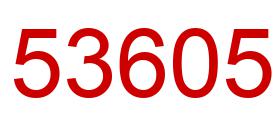 Number 53605 red image