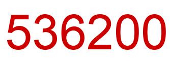 Número 536200 imagen rojo