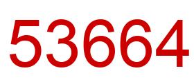 Number 53664 red image