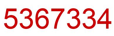 Number 5367334 red image