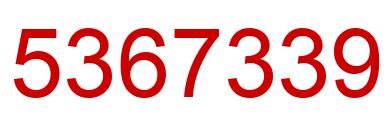 Number 5367339 red image