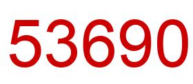 Number 53690 red image