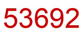Number 53692 red image