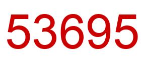 Number 53695 red image
