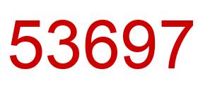 Number 53697 red image